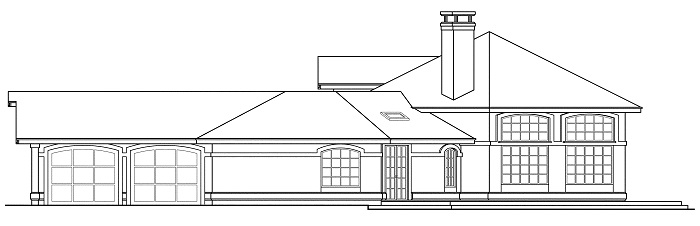 Home Plan Right Elevation of this 3-Bedroom,2603 Sq Ft Plan -108-1350