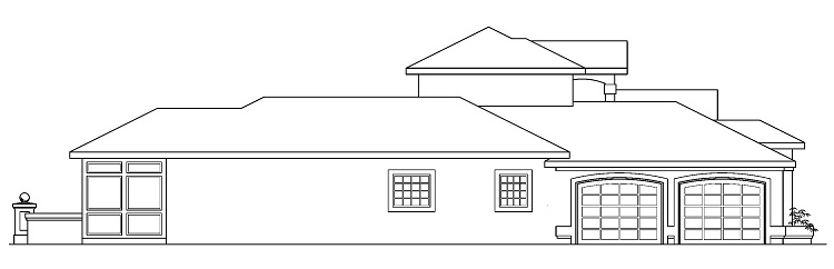 Home Plan Rear Elevation of this 3-Bedroom,2607 Sq Ft Plan -108-1360