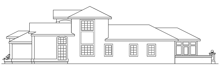 Home Plan Right Elevation of this 3-Bedroom,2607 Sq Ft Plan -108-1360