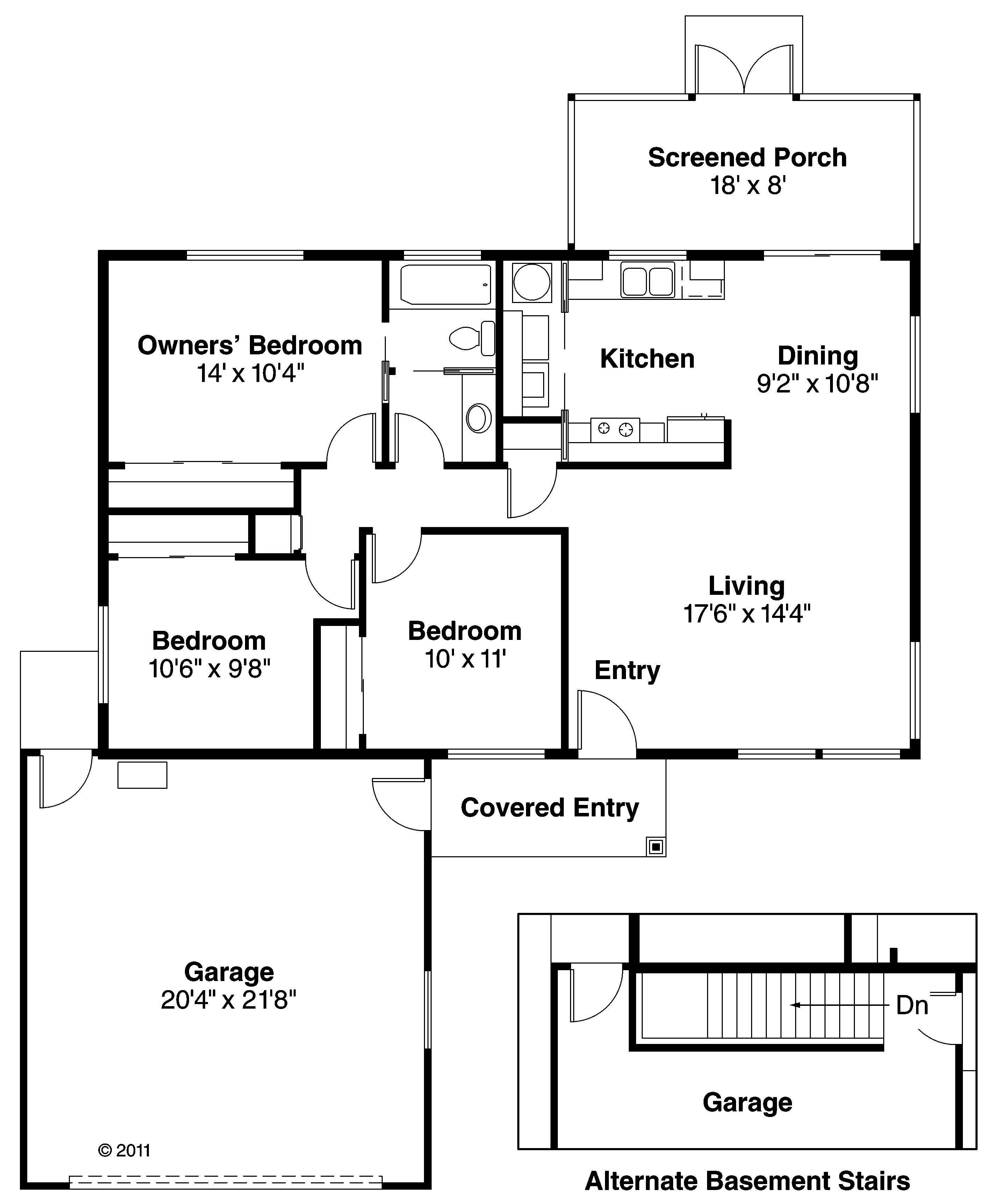 Floor Plan First Story of Mediterranean Plan #108-1362