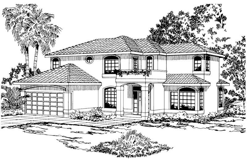 Front View of this 4-Bedroom, 2635 Sq Ft Plan - 108-1363