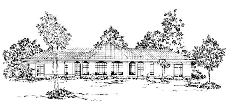 Front View of this 2-Bedroom, 1778 Sq Ft Plan - 108-1364