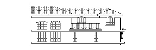 Home Plan Right Elevation of this 5-Bedroom,3327 Sq Ft Plan -108-1370