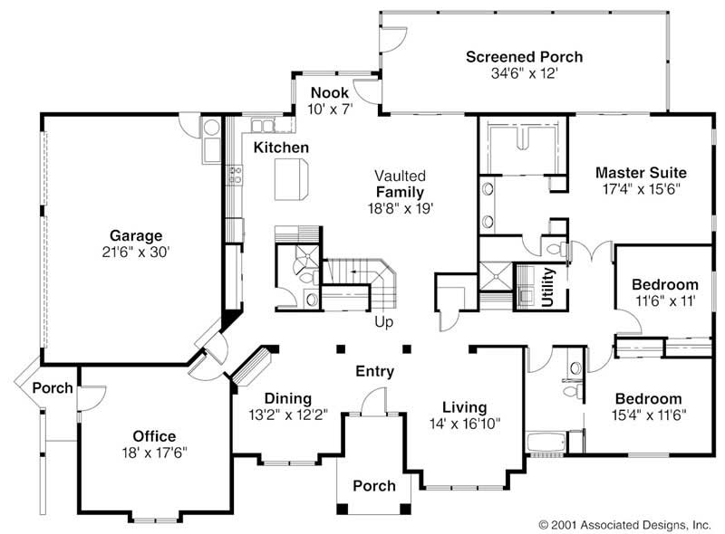 Floor Plan First Story of Plan #108-1371