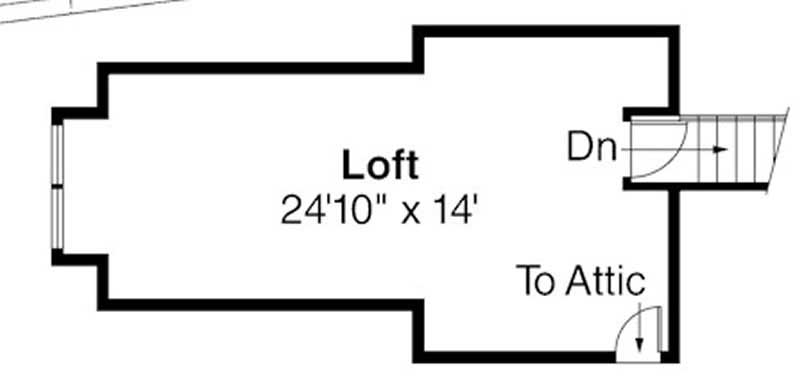 Floor Plan Second Story of Plan #108-1371
