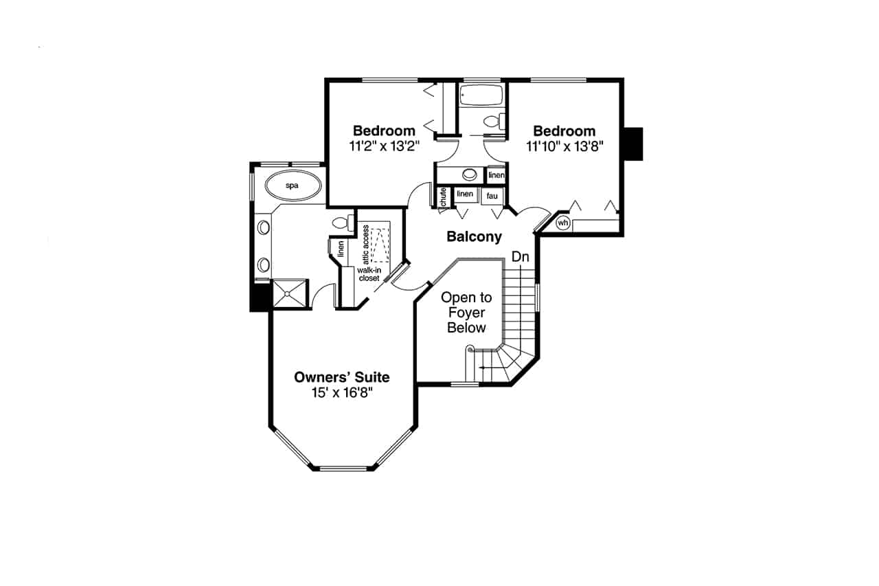 Upper Level of Victorian Plan #108-1378