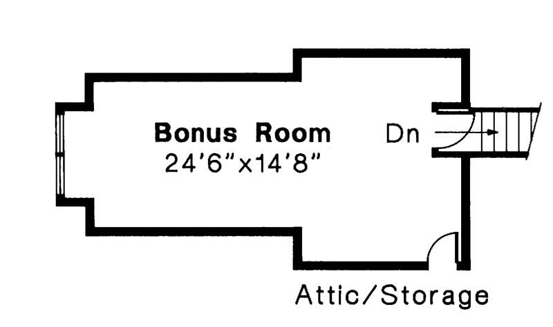 Floor Plan Second Story of Contemporary Plan #108-1393
