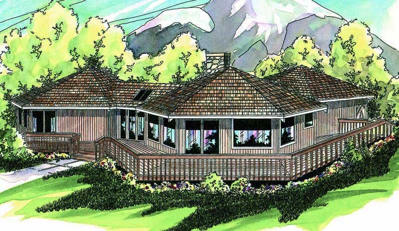 Front View of this 3-Bedroom, 1986 Sq Ft Plan - 108-1398