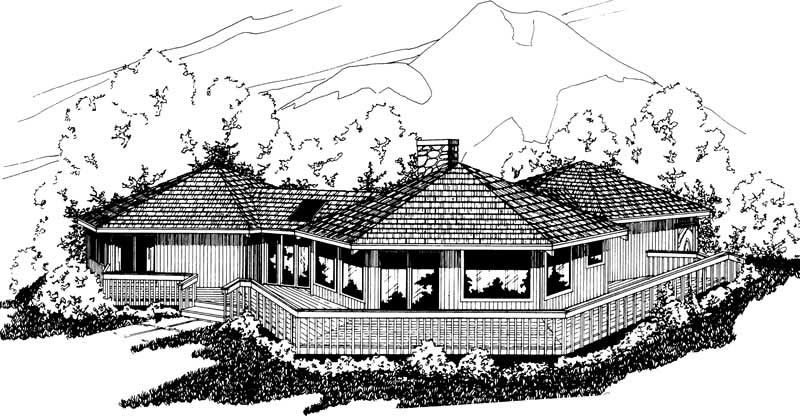 Front View of this 3-Bedroom, 1986 Sq Ft Plan - 108-1398