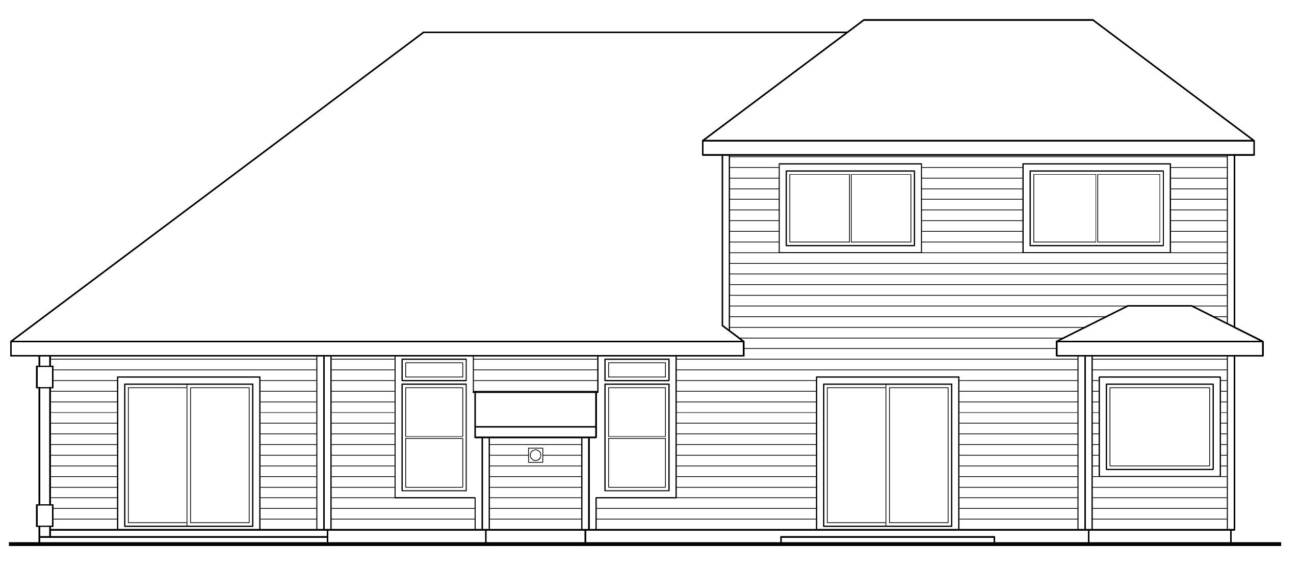Home Plan Rear Elevation of this 3-Bedroom,2130 Sq Ft Plan -108-1402