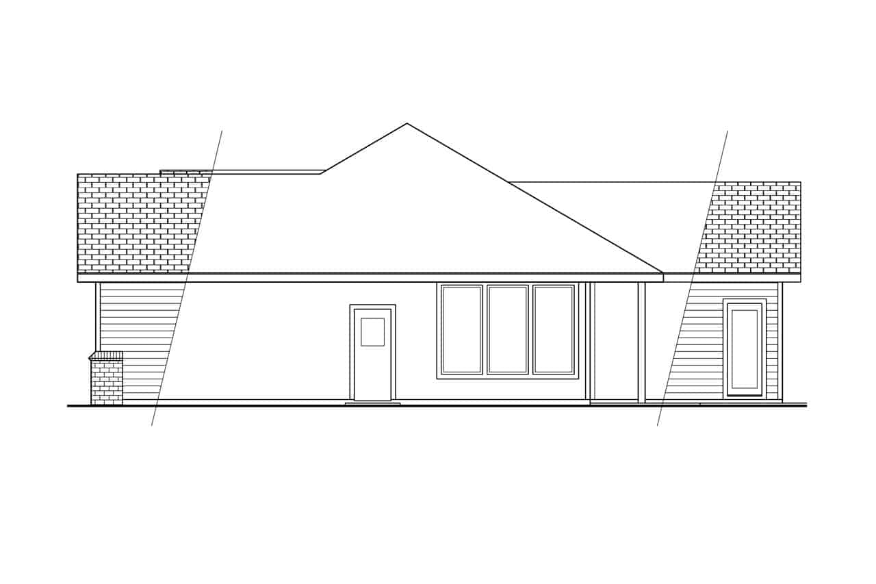 Home Plan Right Elevation of this 5-Bedroom,3141 Sq Ft Plan -108-1406