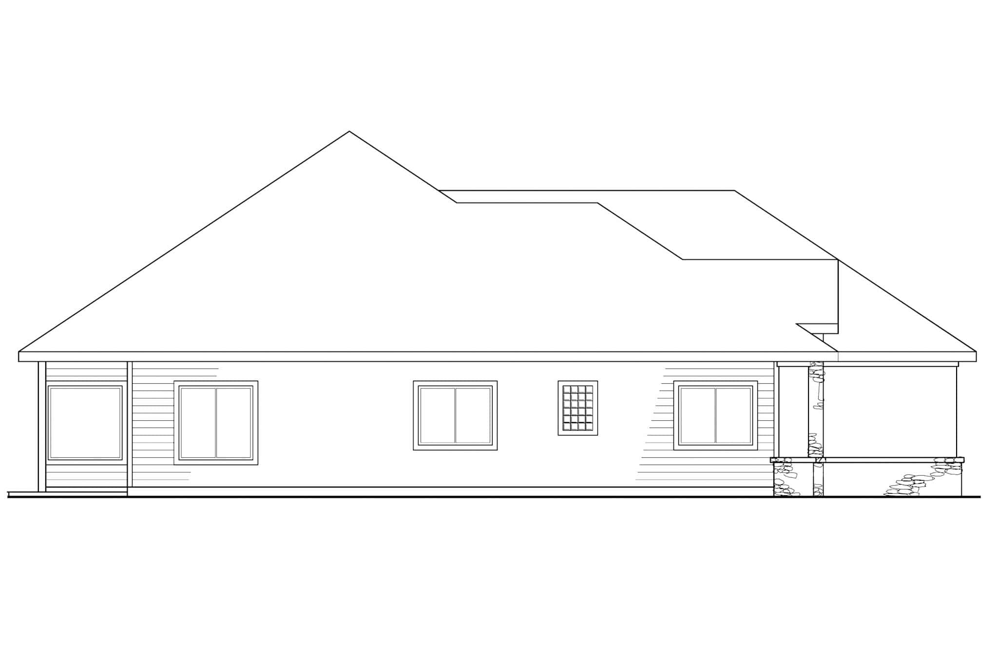 Home Plan Left Elevation of this 3-Bedroom,2274 Sq Ft Plan -108-1409
