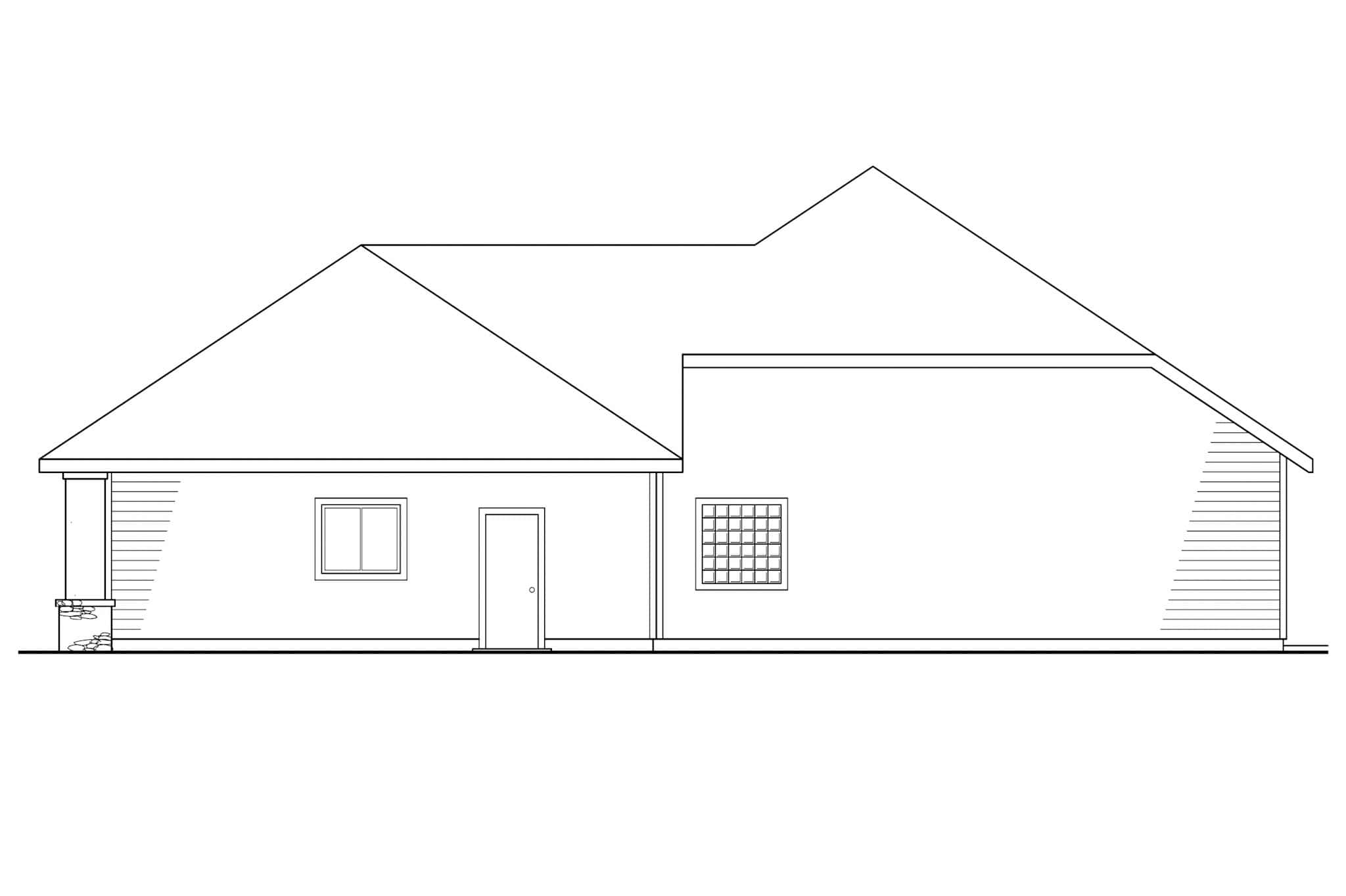 Home Plan Right Elevation of this 3-Bedroom,2274 Sq Ft Plan -108-1409
