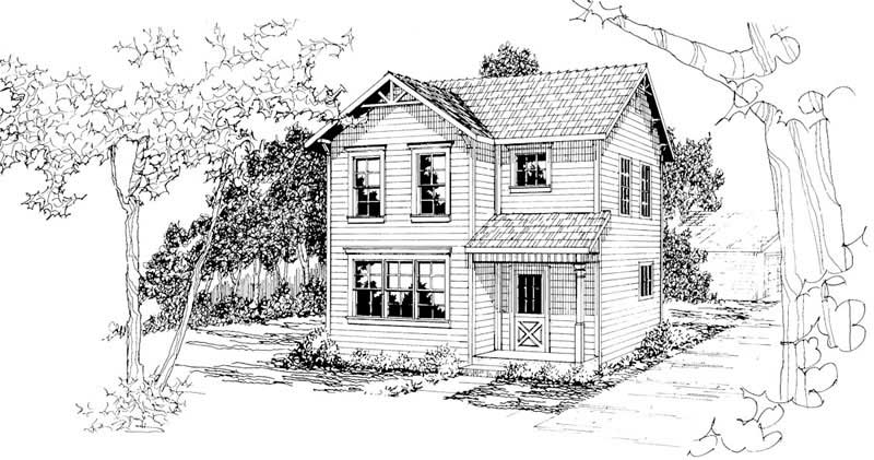 Front View of this 3-Bedroom, 1331 Sq Ft Plan - 108-1428