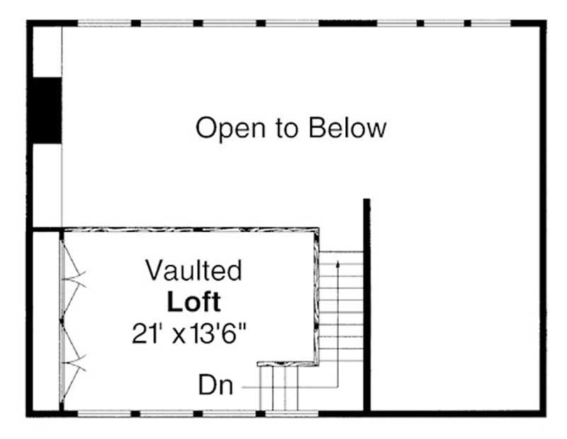 Floor Plan Third Story of Contemporary Plan #108-1435