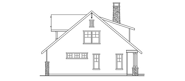 Home Plan Right Elevation of this 3-Bedroom,2428 Sq Ft Plan -108-1460