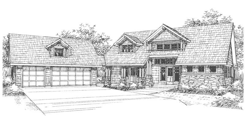 Front View of this 3-Bedroom, 2428 Sq Ft Plan - 108-1460