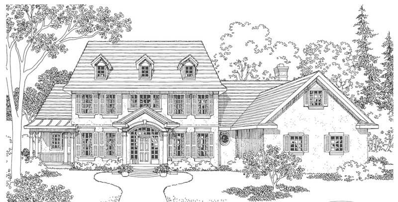 Front View of this 5-Bedroom, 4076 Sq Ft Plan - 108-1467