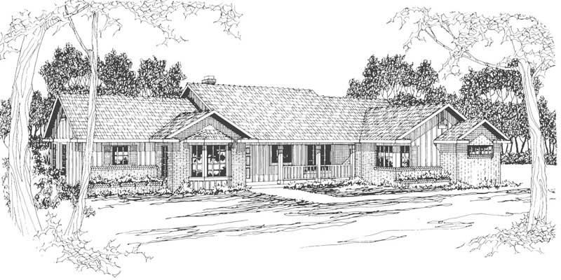 Front View of this 4-Bedroom, 2339 Sq Ft Plan - 108-1477