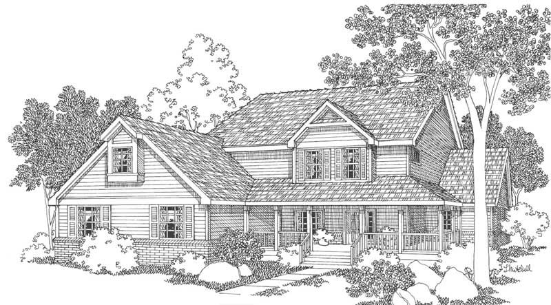 Front View of this 6-Bedroom, 3759 Sq Ft Plan - 108-1484