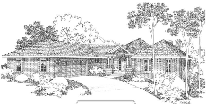 Front View of this 3-Bedroom, 2365 Sq Ft Plan - 108-1492