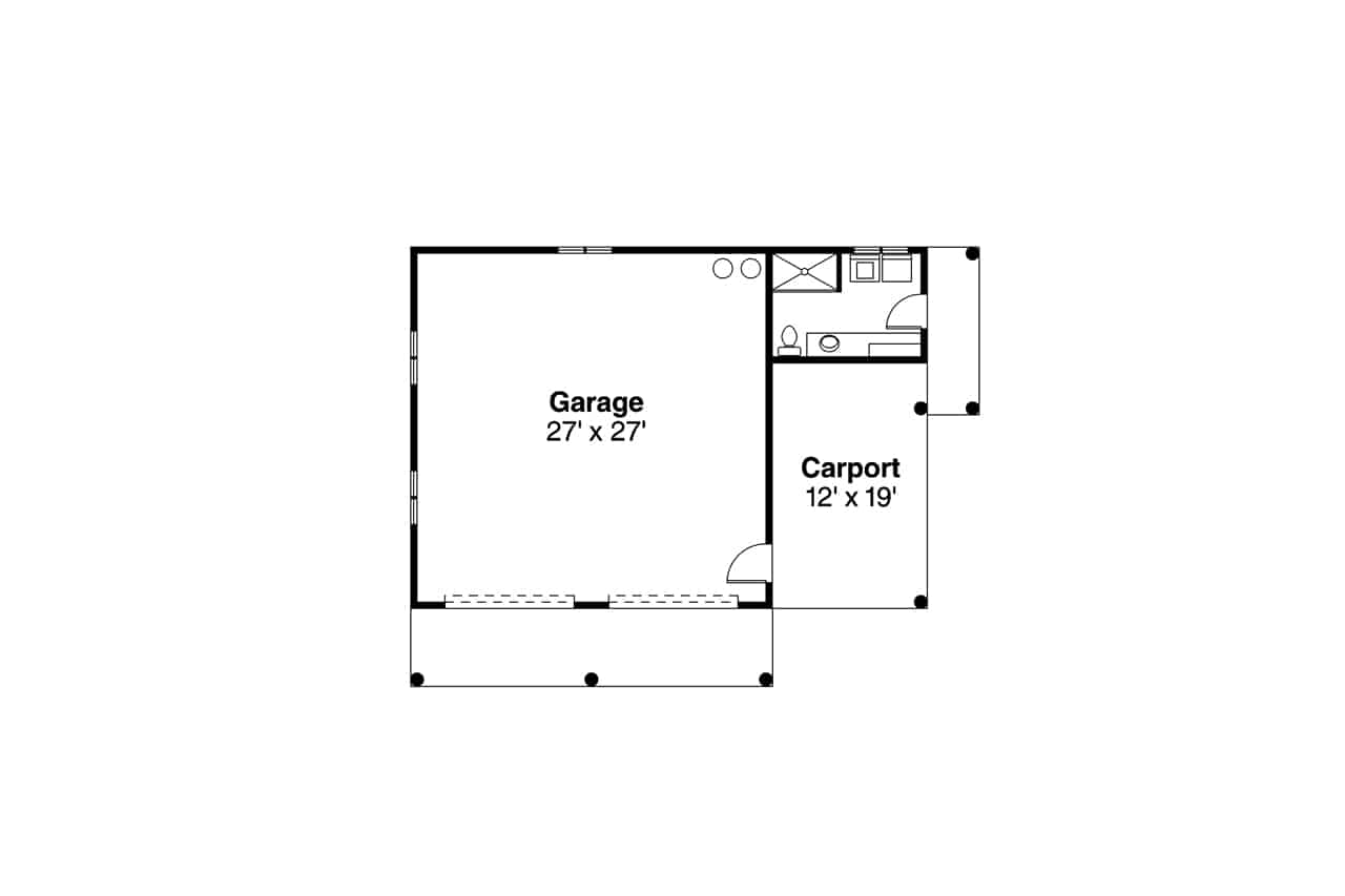 Floor Plan Garage of Ranch Plan #108-1494
