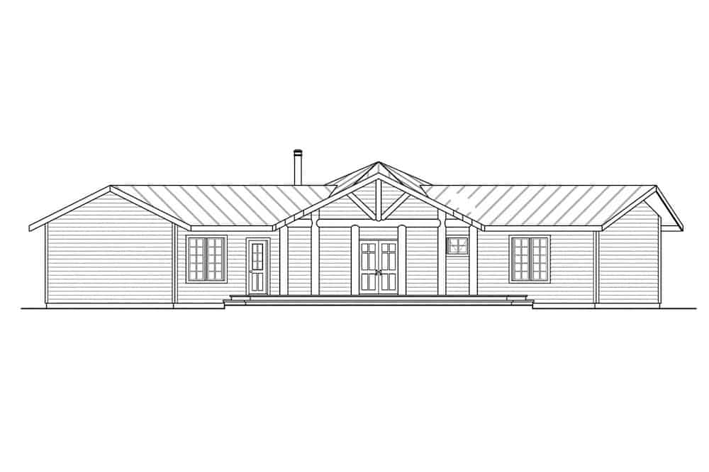 Home Plan Front Elevation of this 3-Bedroom,1735 Sq Ft Plan -108-1494