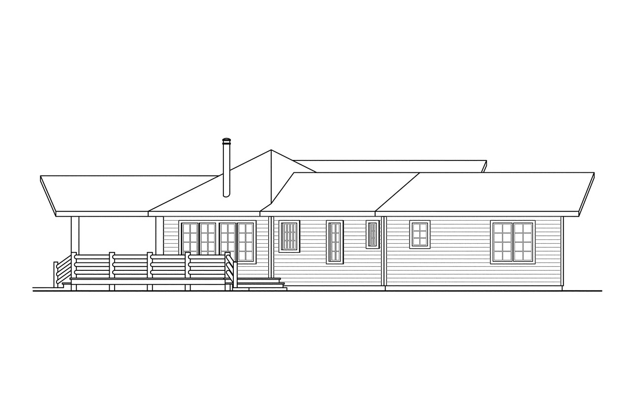 Home Plan Left Elevation of this 3-Bedroom,1735 Sq Ft Plan -108-1494