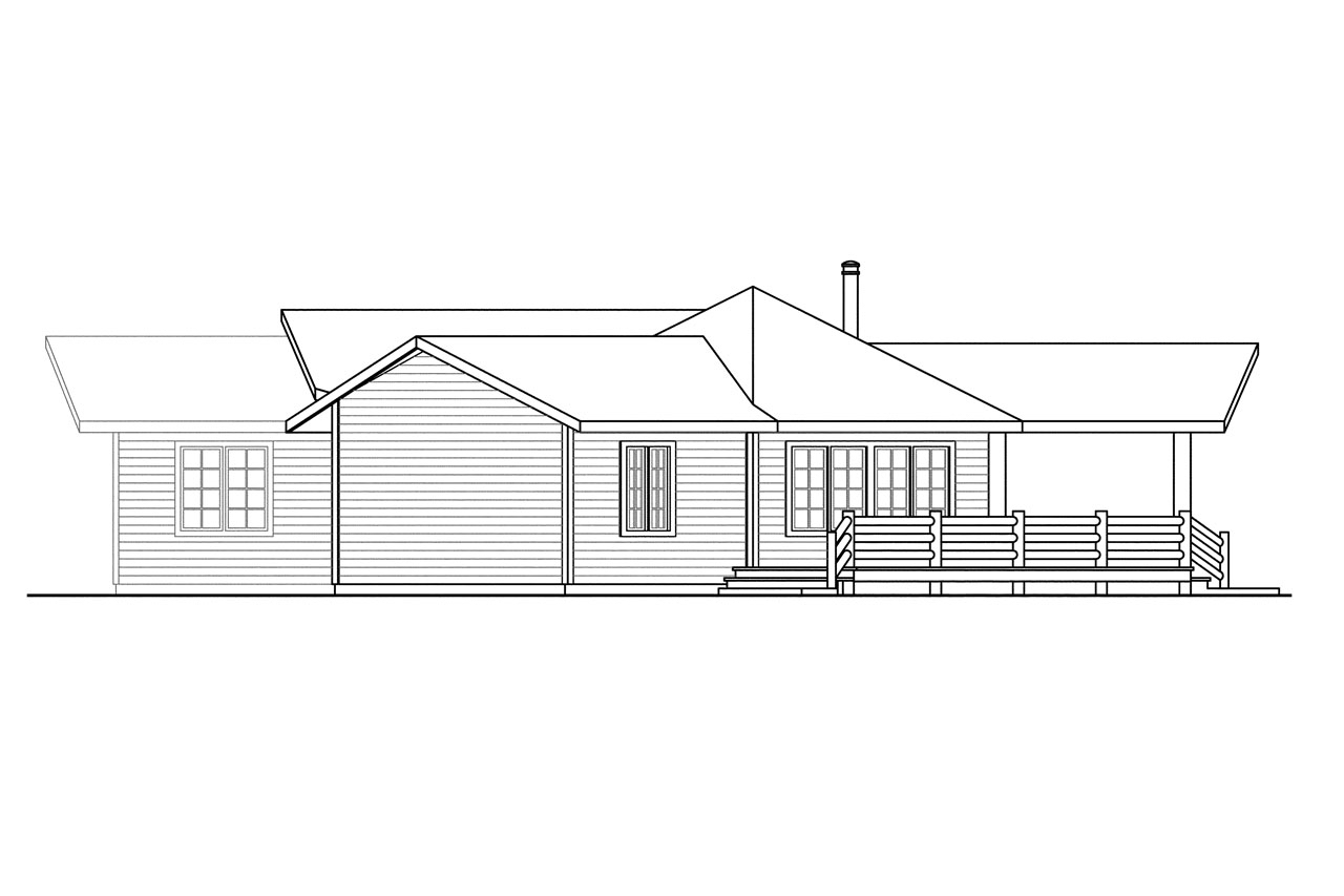 Home Plan Right Elevation of this 3-Bedroom,1735 Sq Ft Plan -108-1494