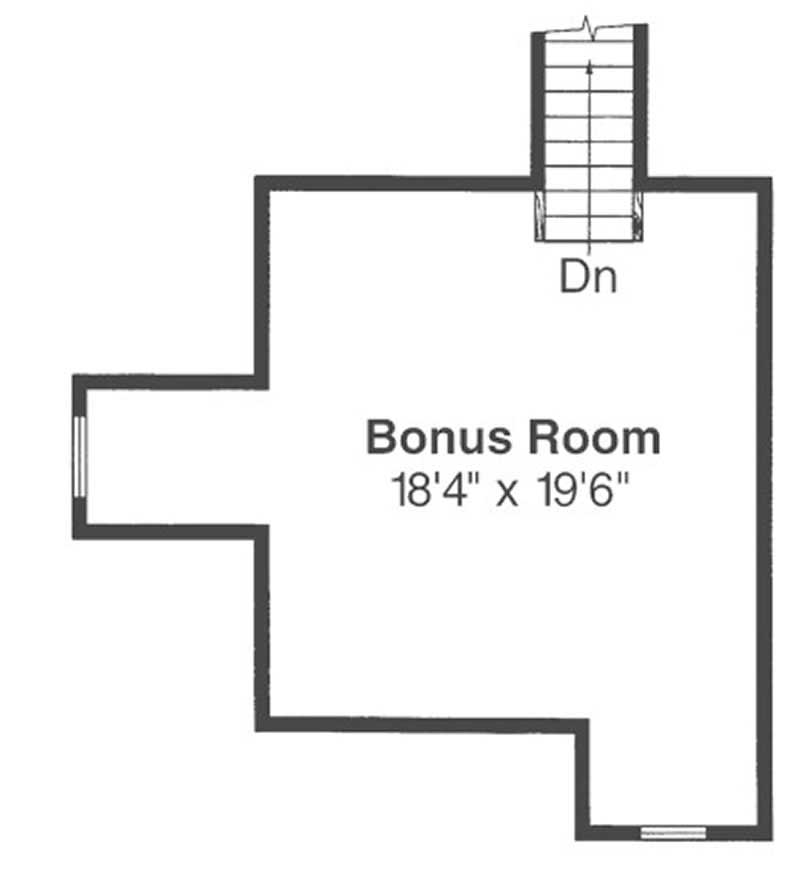 Floor Plan Second Story of Craftsman Plan #108-1497