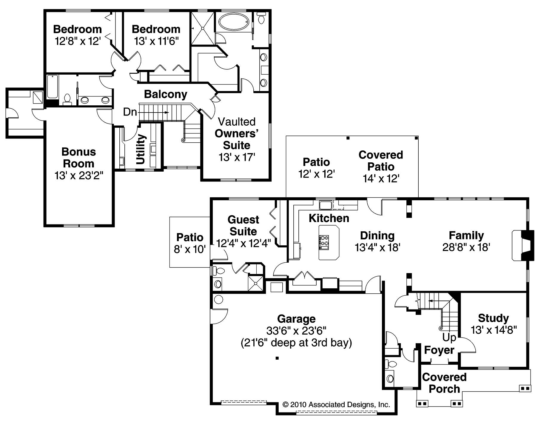 Floor Plan First Story of Craftsman Plan #108-1510