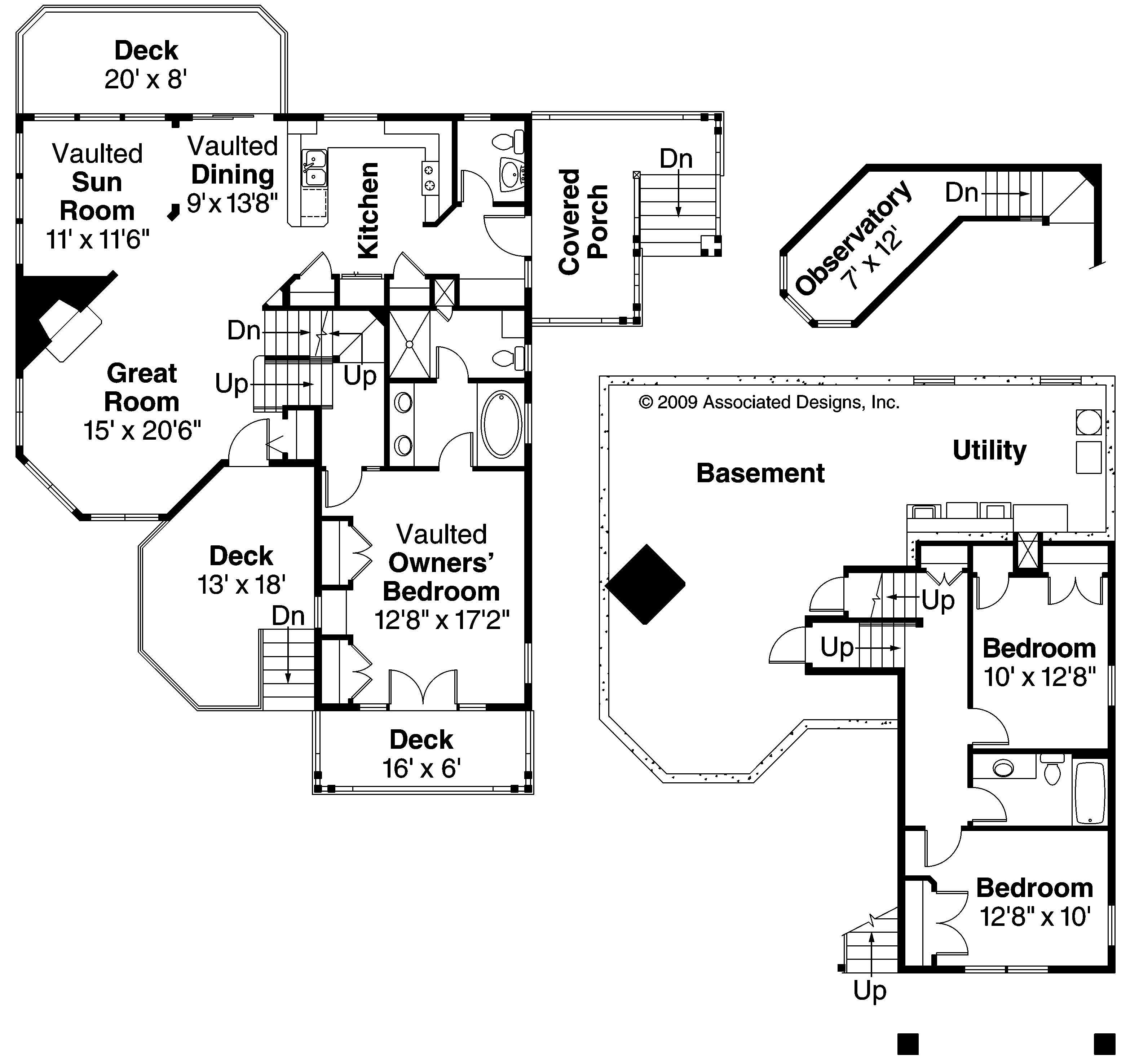 Floor Plan First Story of Country Plan #108-1514
