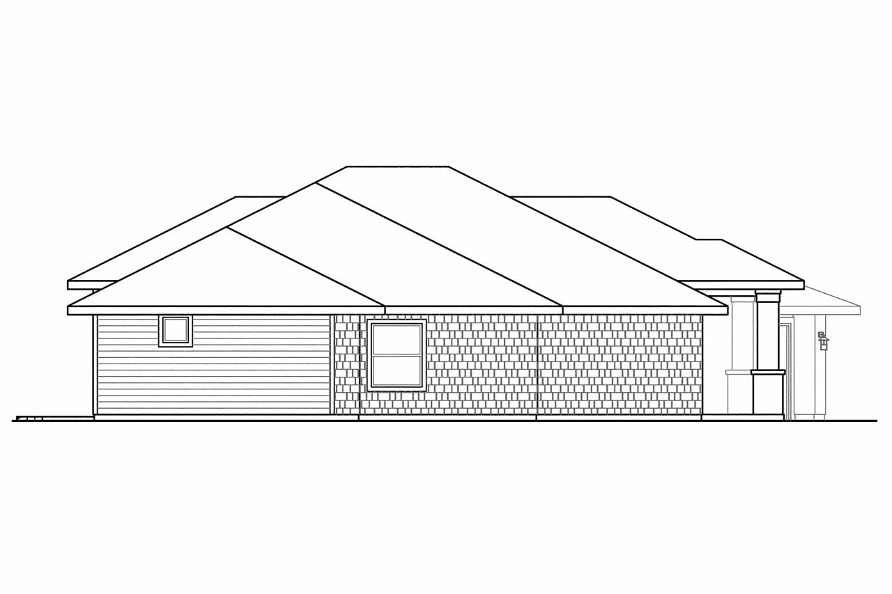 Home Plan Left Elevation of this 3-Bedroom,2657 Sq Ft Plan -108-1521