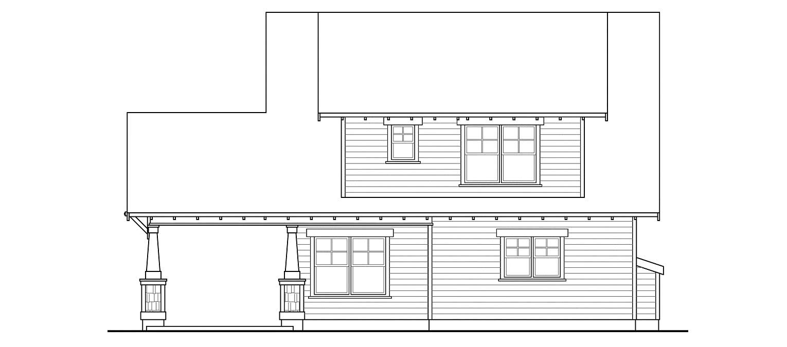 Home Plan Rear Elevation of this 3-Bedroom,2026 Sq Ft Plan -108-1530