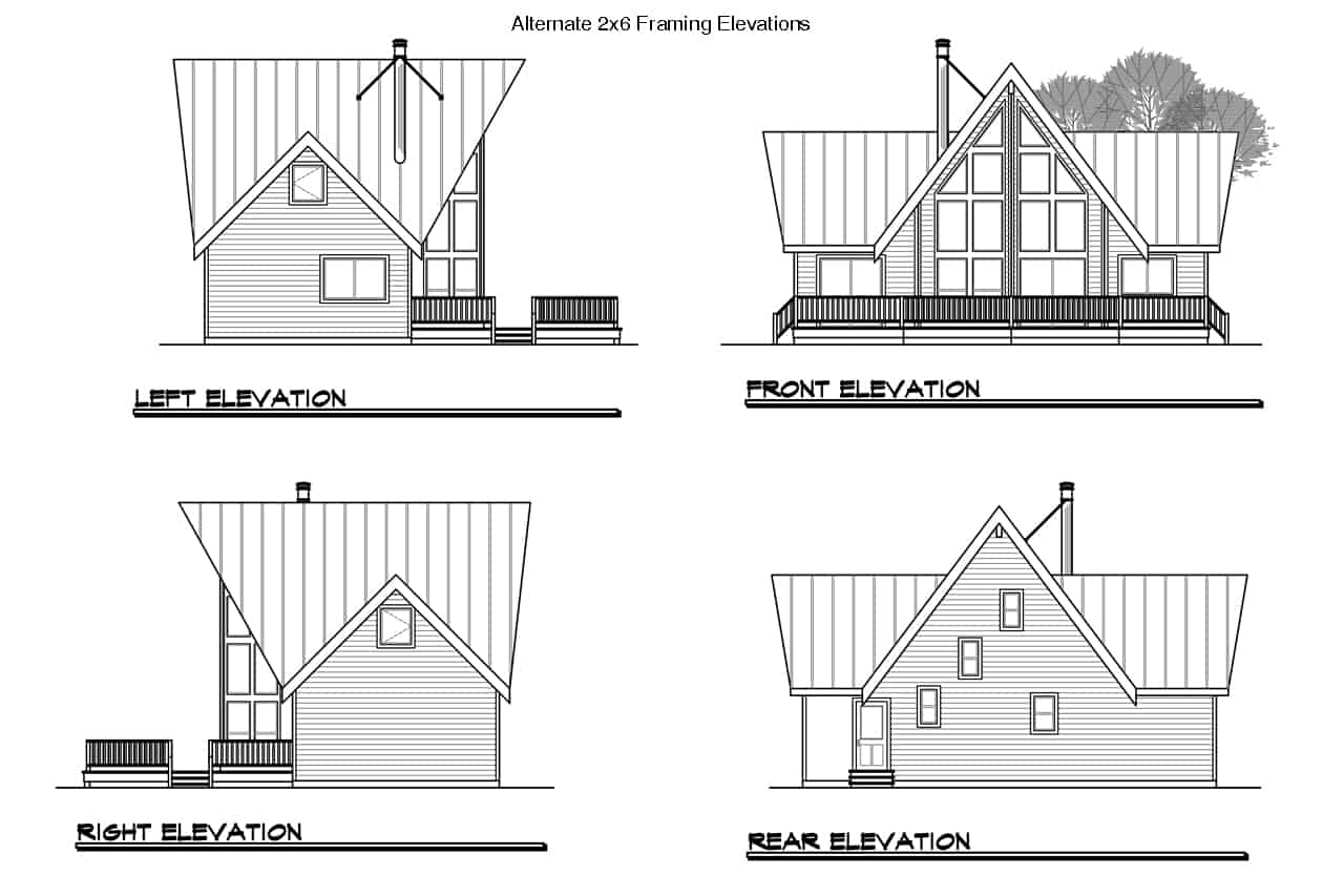 Front View of this 2-Bedroom, 1216 Sq Ft Plan - 108-1538