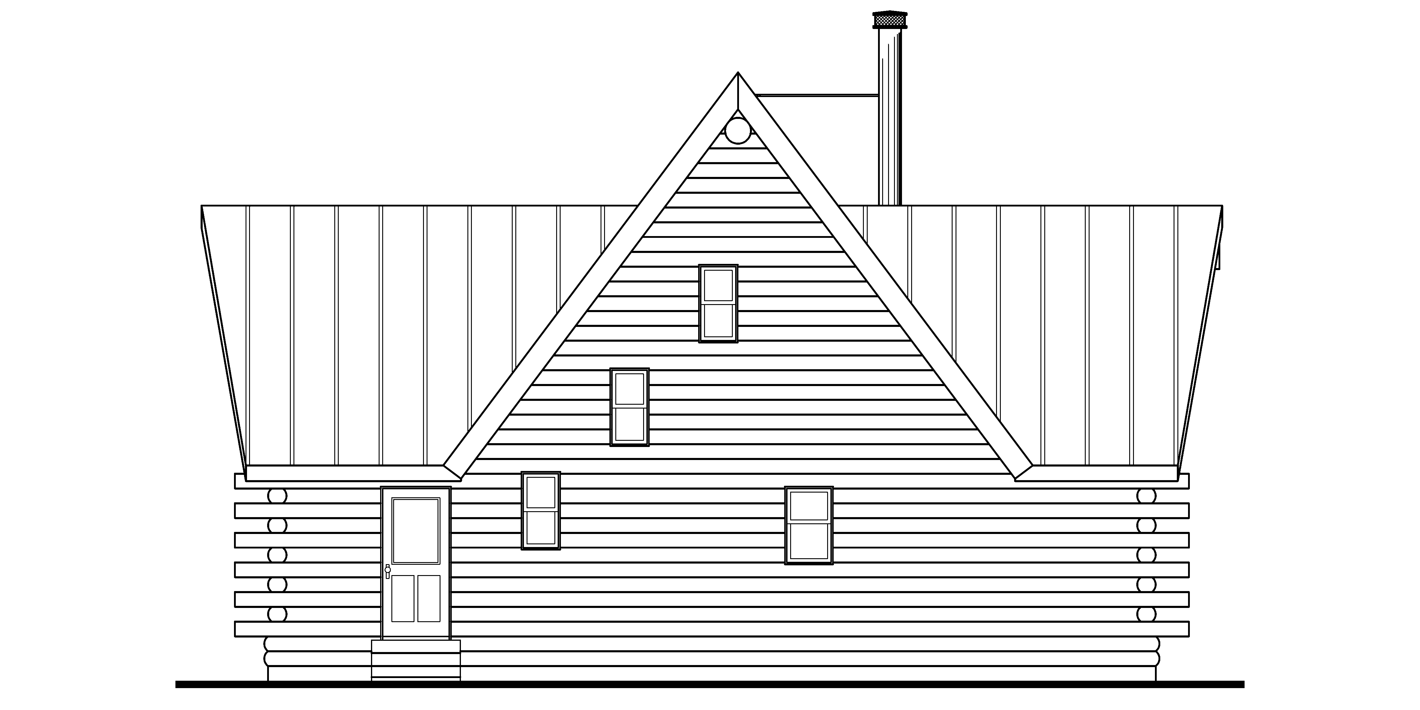 Home Plan Rear Elevation of this 2-Bedroom,1216 Sq Ft Plan -108-1538