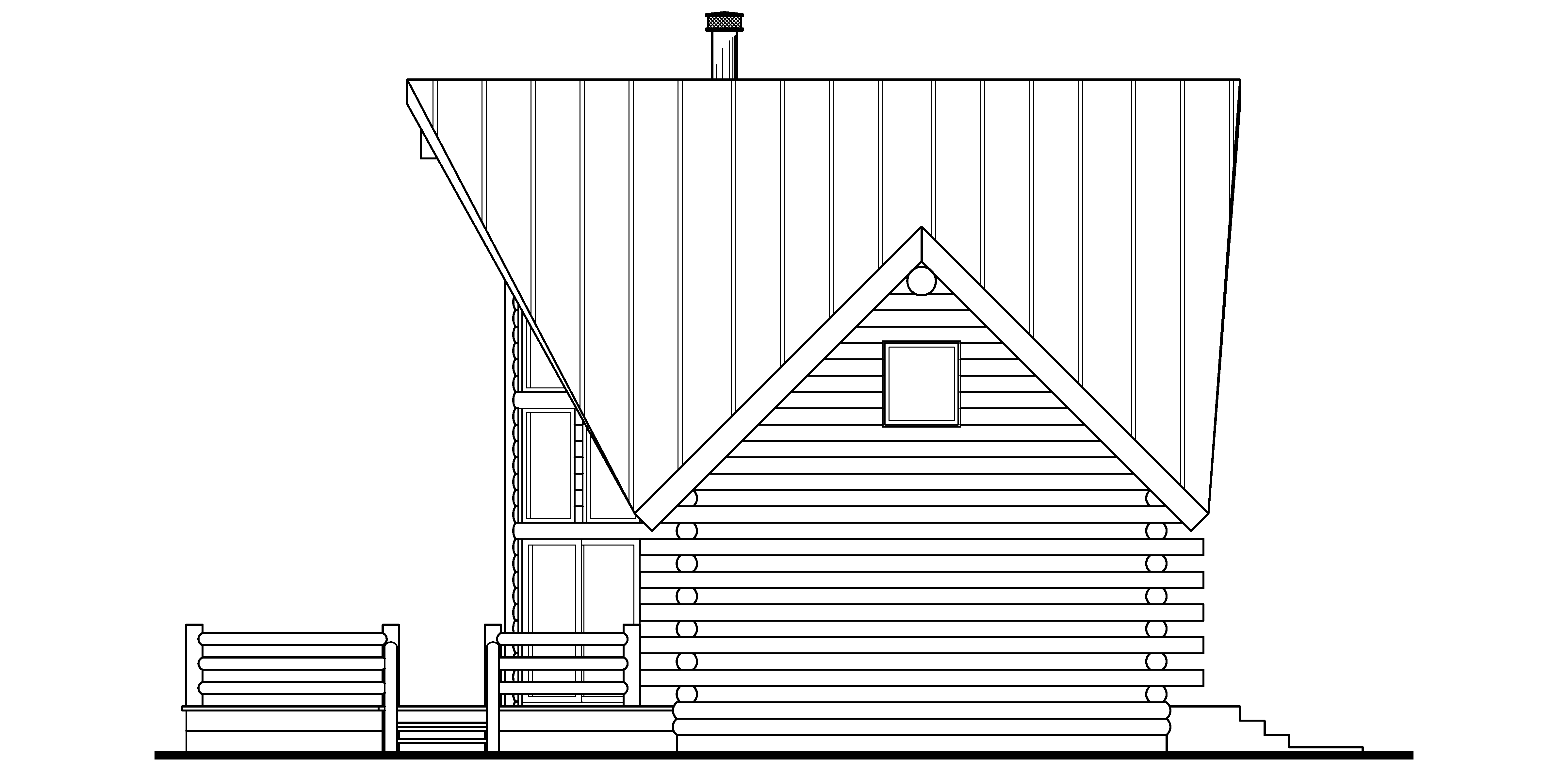 Home Plan Right Elevation of this 2-Bedroom,1216 Sq Ft Plan -108-1538