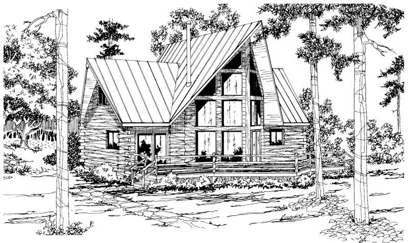 Front View of this 2-Bedroom, 1216 Sq Ft Plan - 108-1538