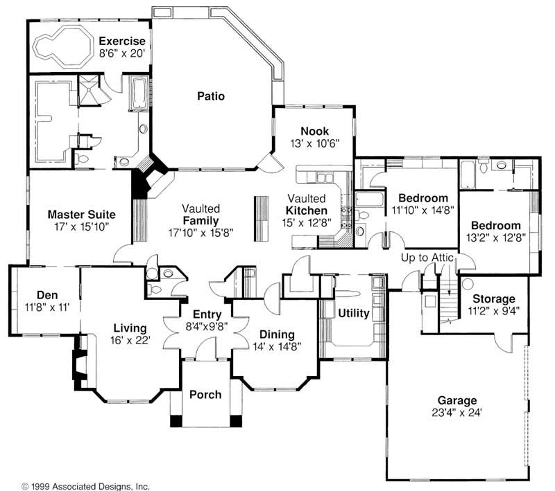 Floor Plan First Story of Transitional Plan #108-1539
