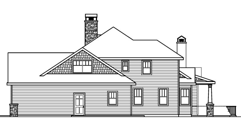 Home Plan Right Elevation of this 3-Bedroom,3232 Sq Ft Plan -108-1540