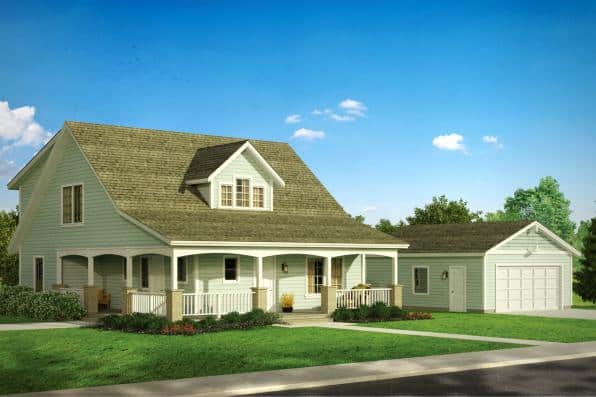 Front elevation of Country home (ThePlanCollection: House Plan #108-1543)