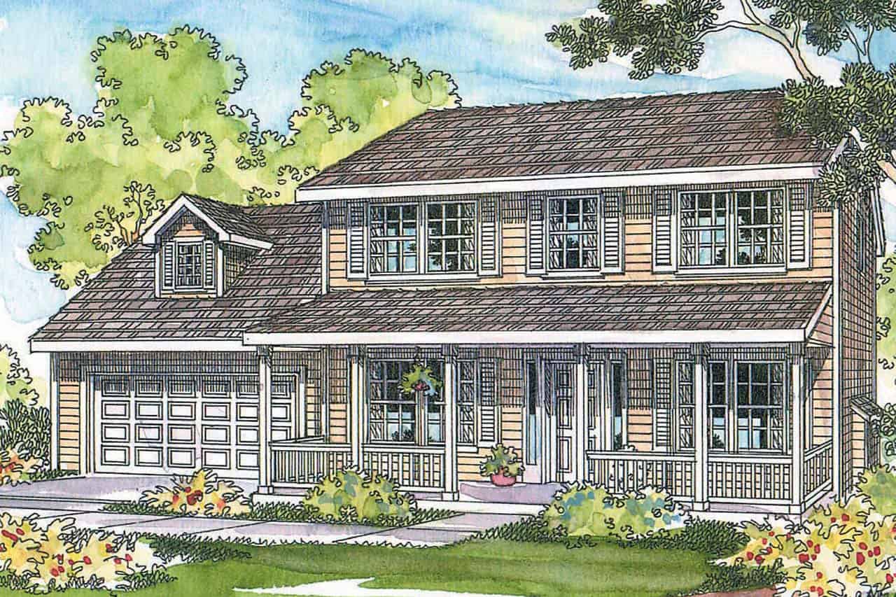 Front View of this 3-Bedroom, 1608 Sq Ft Plan - 108-1544