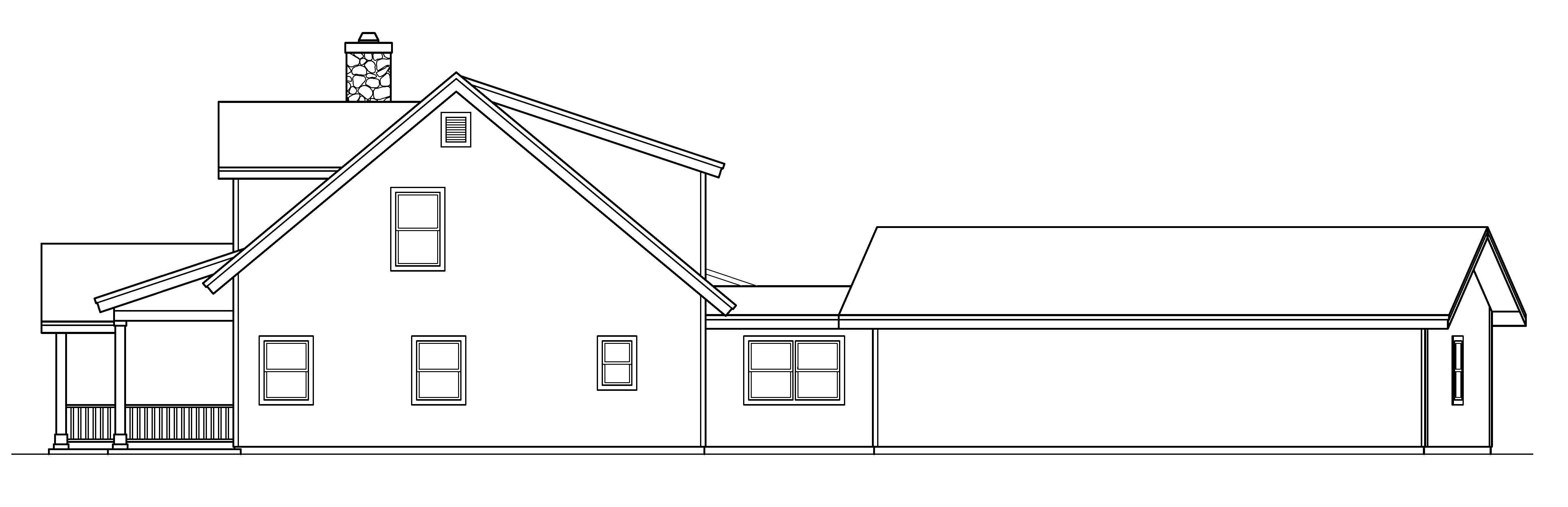 Home Plan Right Elevation of this 3-Bedroom,2886 Sq Ft Plan -108-1546