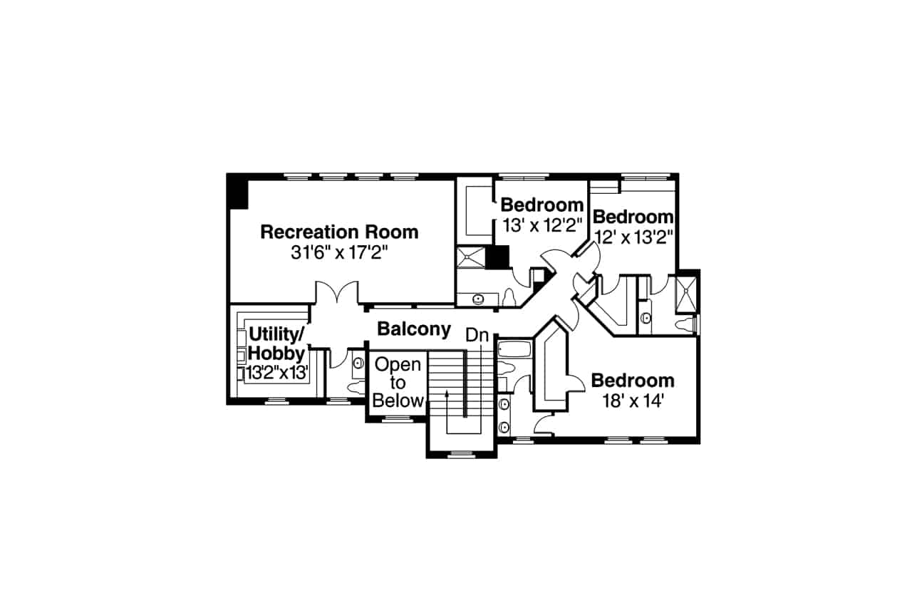 Upper Level of Spanish Plan #108-1567