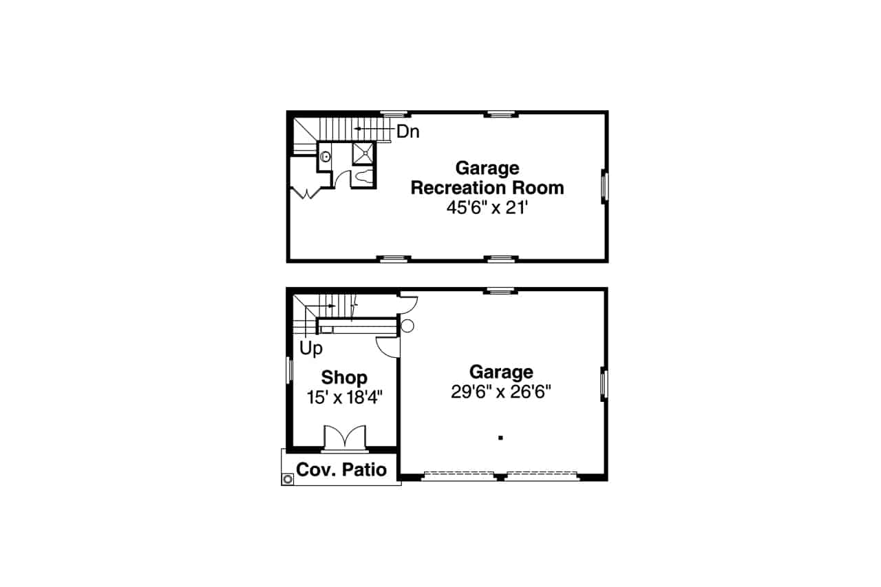 Garage of Spanish Plan #108-1567