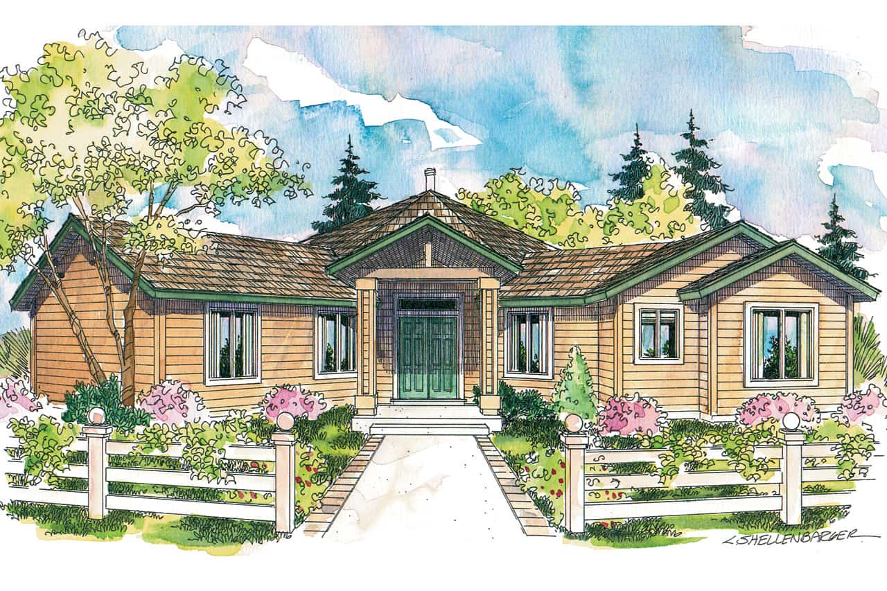 Contemporary home (ThePlanCollection: Plan #108-1581)