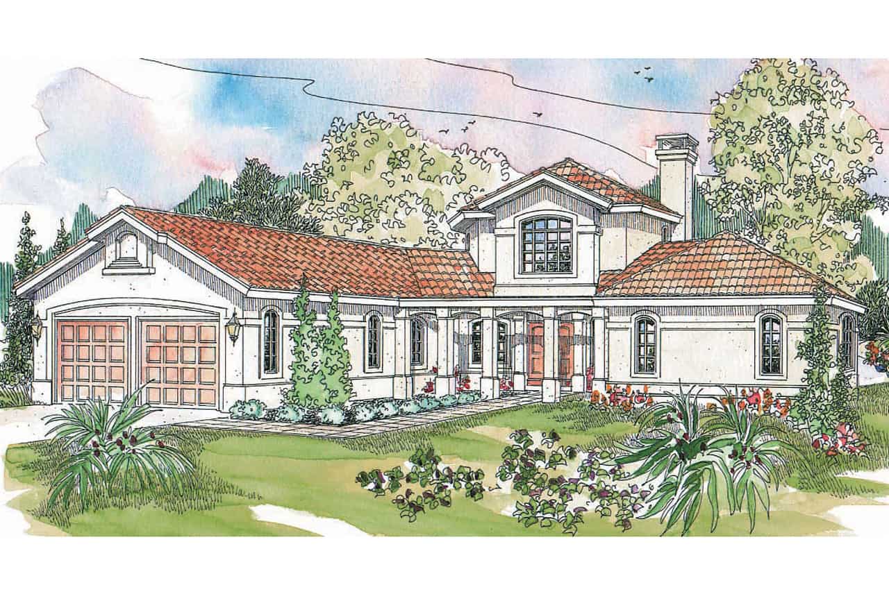 Southwest home (ThePlanCollection: Plan #108-1582)