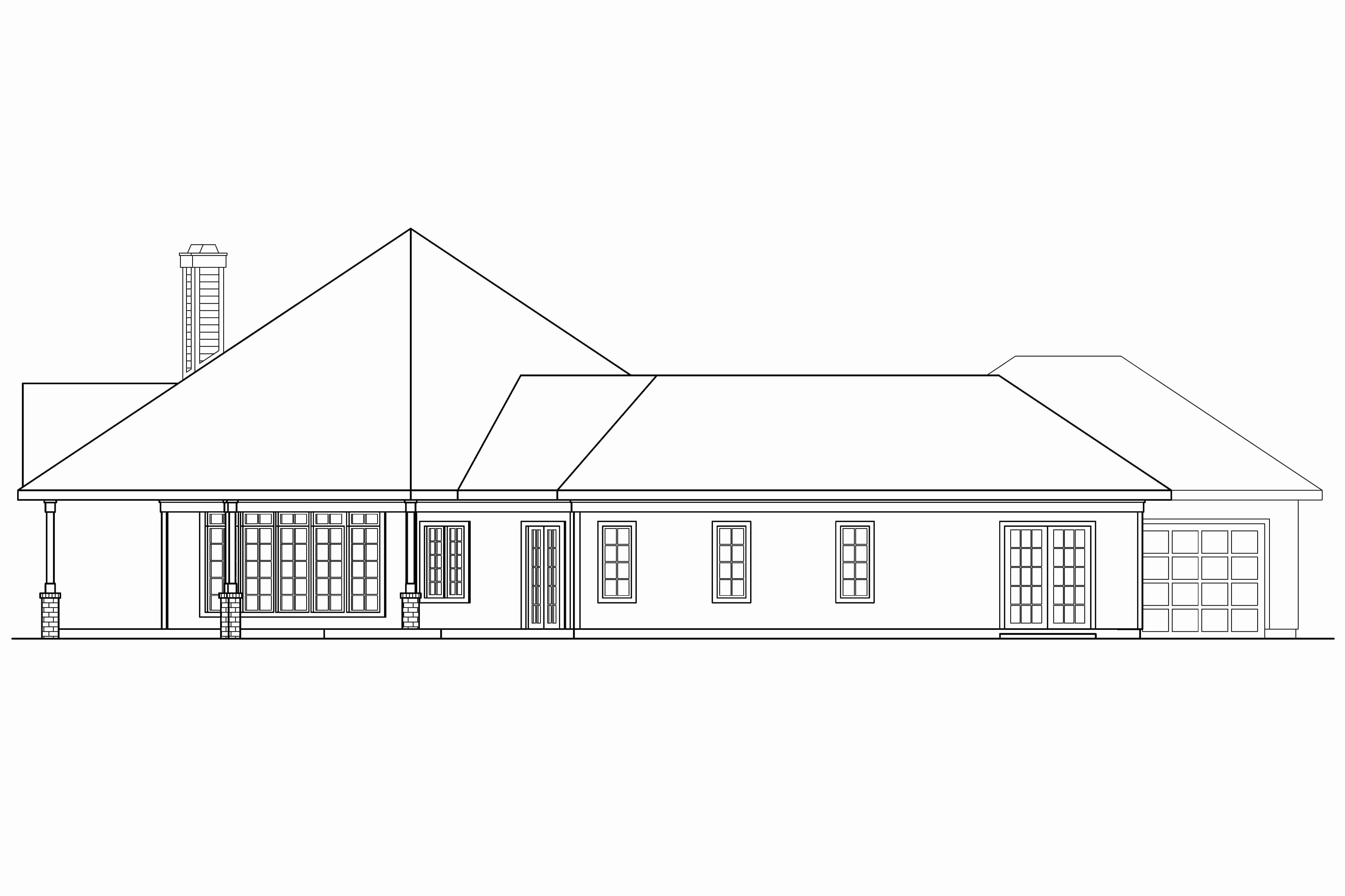 Home Plan Left Elevation of this 3-Bedroom,2473 Sq Ft Plan -108-1626