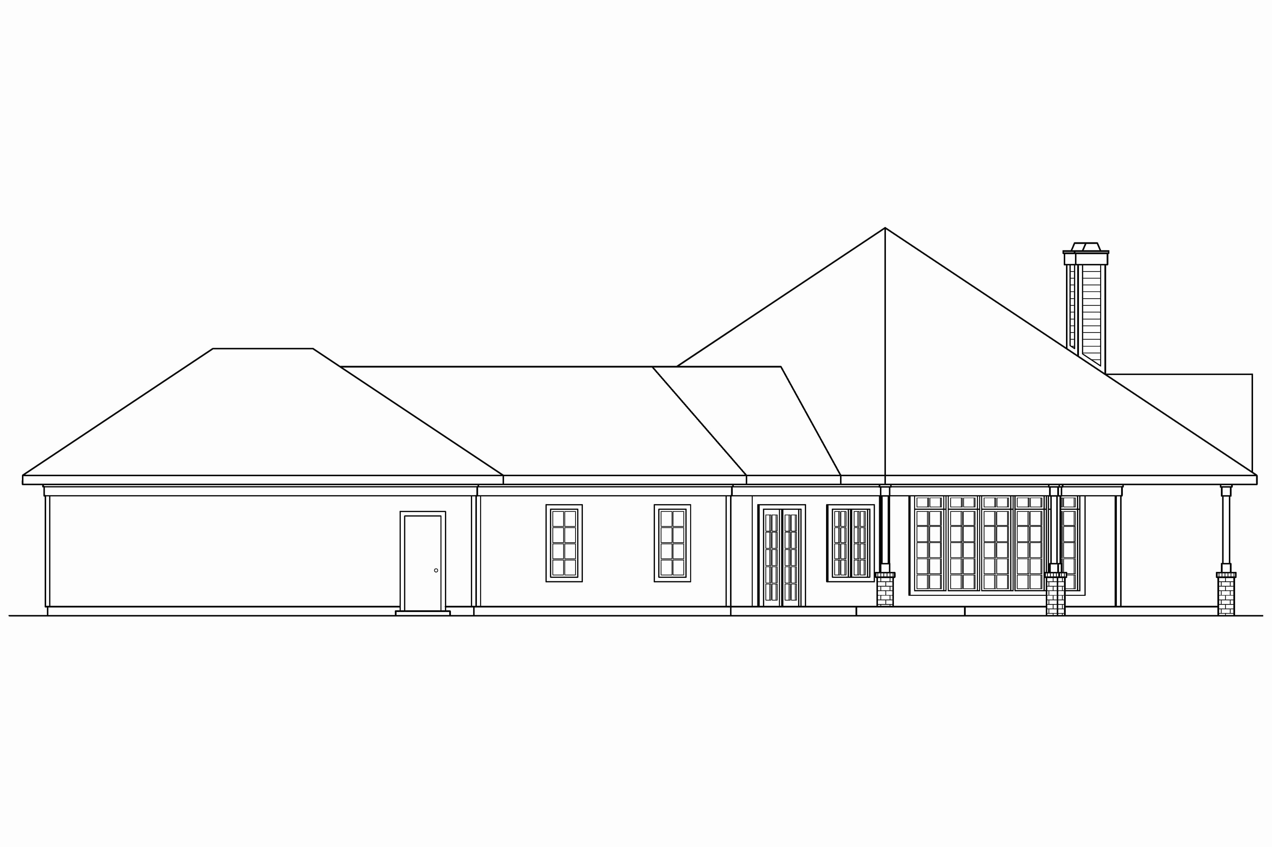 Home Plan Right Elevation of this 3-Bedroom,2473 Sq Ft Plan -108-1626