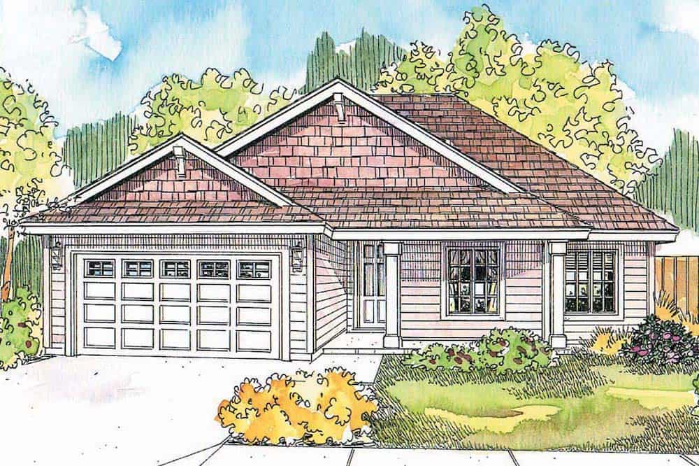 Country home (ThePlanCollection: Plan #108-1636)